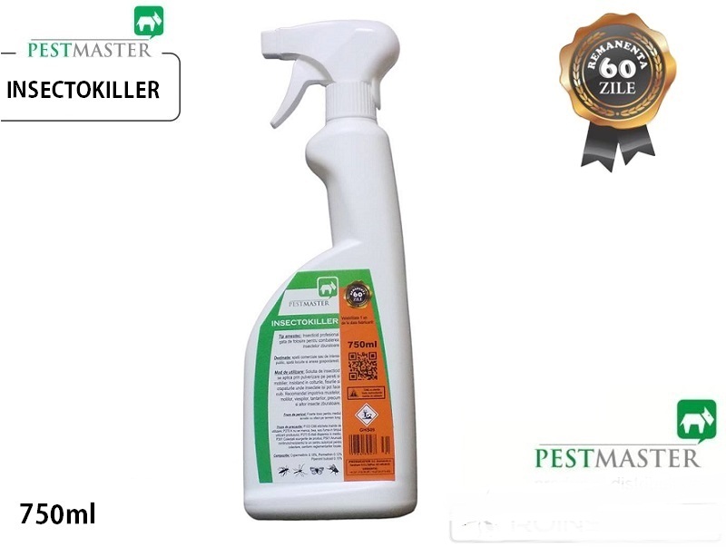 INSECTOKILLER 750ml - Insecticid profesional pentru combaterea insectelor zburatoare  